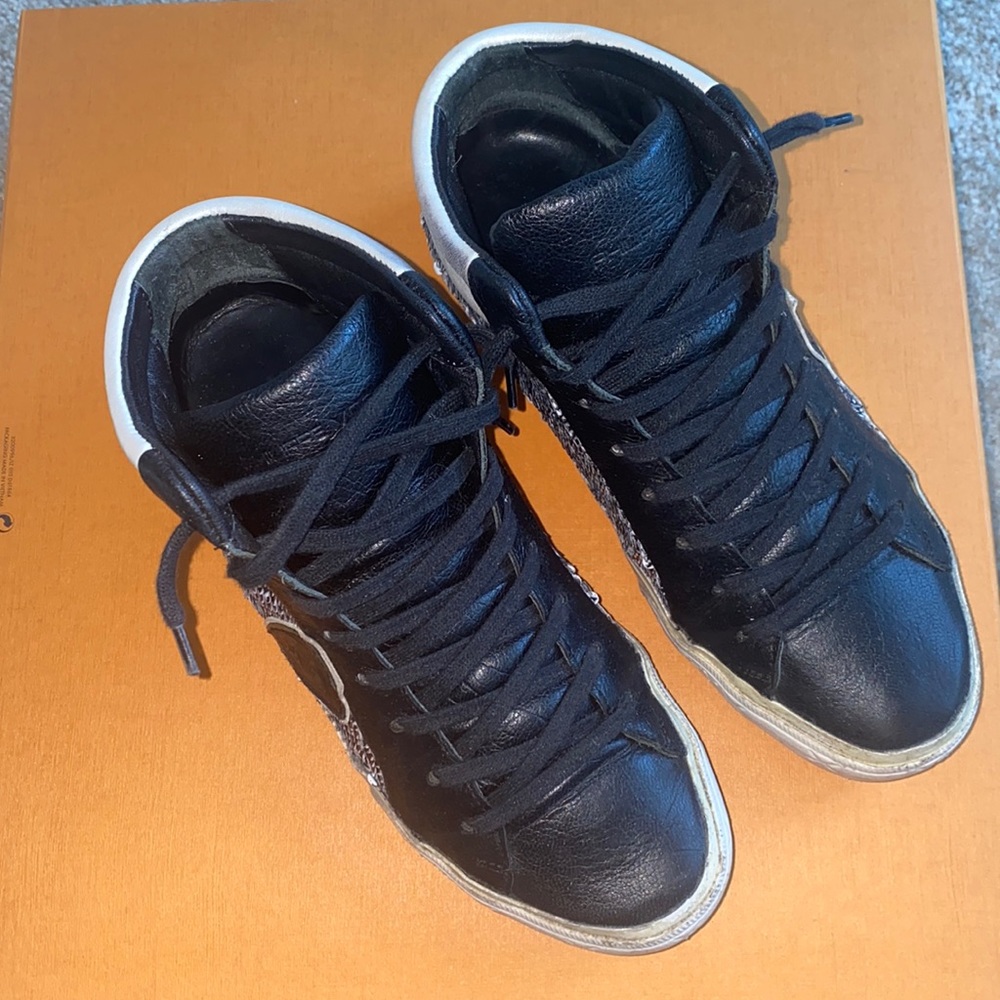 Philippe Model Black Sequin Mids - image 7